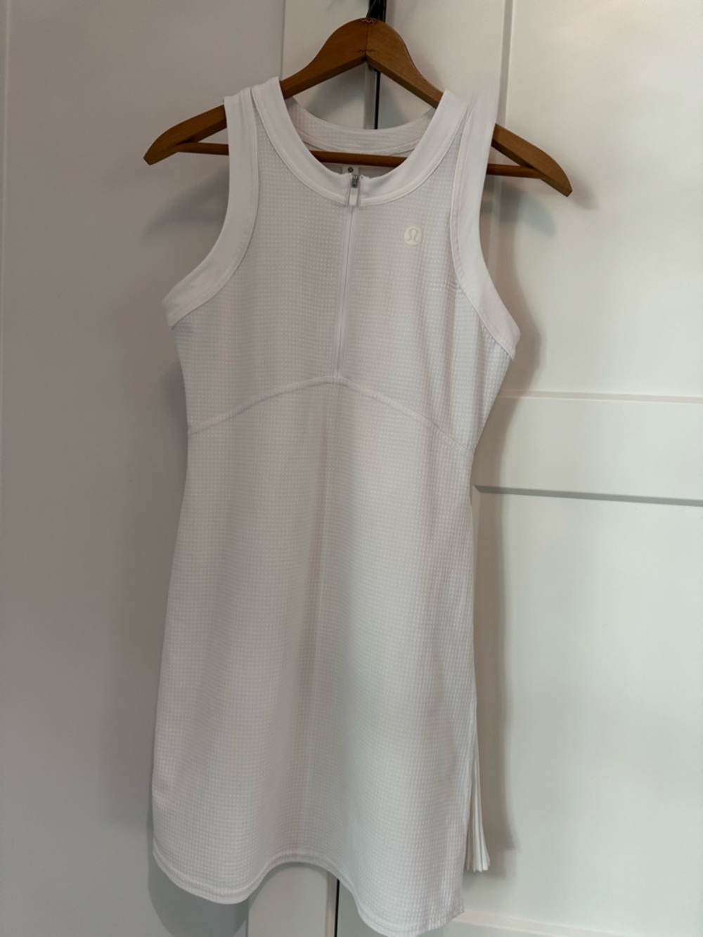 lululemon athletica White Racerback Zip-Front Mini Dress
